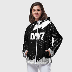 Ветровка с капюшоном женская Dayz геометрия краски, цвет: 3D-белый — фото 2