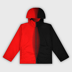 Женская ветровка Чёрно-красный пополам с переходом