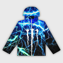 Ветровка с капюшоном женская Monster energy electro, цвет: 3D-белый