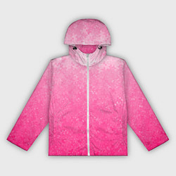 Ветровка с капюшоном женская Розовый градиент с узором, цвет: 3D-белый