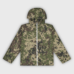 Ветровка с капюшоном женская Камуфляж защитный пиксельный, цвет: 3D-белый