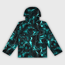 Женская ветровка Бирюзово-черная мраморная текстура - блики