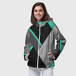 Ветровка с капюшоном женская Multicoloured, цвет: 3D-белый — фото 2