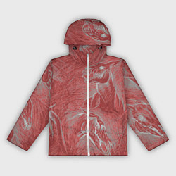 Ветровка с капюшоном женская Черепа лошадей - эскиз, цвет: 3D-белый