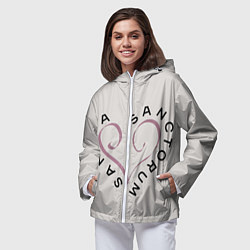 Ветровка с капюшоном женская Sancta sanctorum, цвет: 3D-белый — фото 2