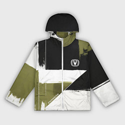 Ветровка с капюшоном женская Changan логотип, цвет: 3D-белый