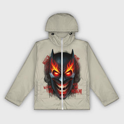 Ветровка с капюшоном женская Огенный Бэтмент, цвет: 3D-белый