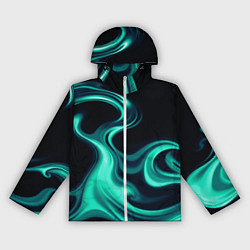 Женская ветровка Color turquoise black