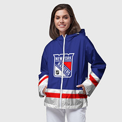 Ветровка с капюшоном женская Нью Йорк Рейнджерс хоккей, цвет: 3D-белый — фото 2