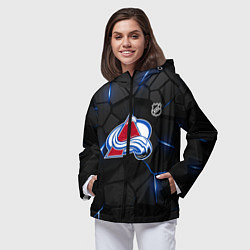 Ветровка с капюшоном женская Колорадо Эвеланш - плиты с подсветкой, цвет: 3D-черный — фото 2