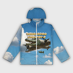 Ветровка с капюшоном женская Bombardino Crocodillo мем, цвет: 3D-белый