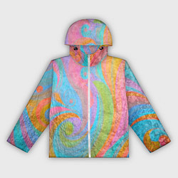 Женская ветровка Абстракция - multicolored curves