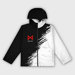 Ветровка с капюшоном женская Монарх красный лого, цвет: 3D-черный