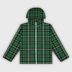 Ветровка с капюшоном женская Checkered green, цвет: 3D-белый