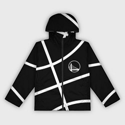 Женская ветровка Голден Стэйт Уорриорз - текстура черного мяча