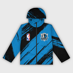 Ветровка с капюшоном женская Даллас Маверикс - черно синий, цвет: 3D-черный