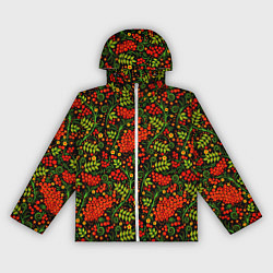 Ветровка с капюшоном женская Традиционная узорная роспись, цвет: 3D-белый