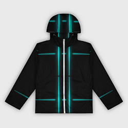 Женская ветровка Neon black light blue line