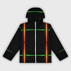Женская ветровка Color black green orange lines
