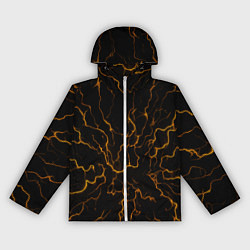 Ветровка с капюшоном женская Разряды электричества текстура, цвет: 3D-белый