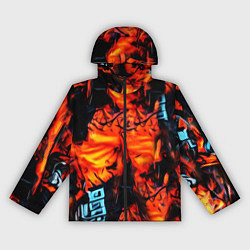 Женская ветровка Абстрактная текстура рыжего пламени