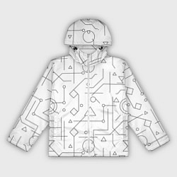 Женская ветровка Техно-Геометрия на белое
