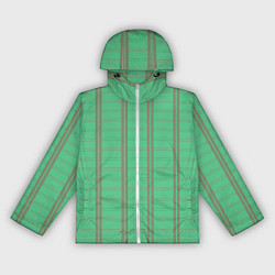Женская ветровка Color green cage brown stripes