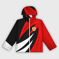 Ветровка с капюшоном женская Россия - красный спорт, цвет: 3D-белый