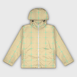Ветровка с капюшоном женская Color beige green crosses, цвет: 3D-белый