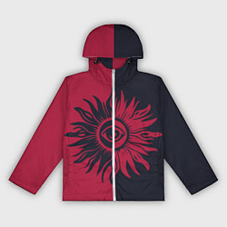 Женская ветровка Солнце красно-синее