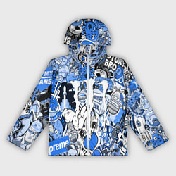 Женская ветровка Monster energy sticker blue