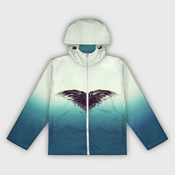 Женская ветровка Черный ворон - градиент