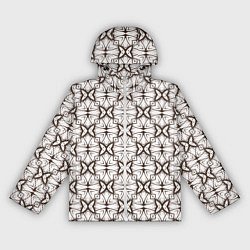 Ветровка с капюшоном женская Абстрактные бабочки, цвет: 3D-белый