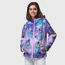 Ветровка с капюшоном женская Тигр с сорокой, цвет: 3D-белый — фото 2