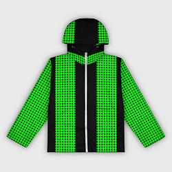 Ветровка с капюшоном женская Color background black green, цвет: 3D-белый