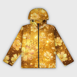 Женская ветровка Цветочный золотой с искрами