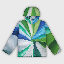 Ветровка с капюшоном женская Радуга цветов мальдивских островов, цвет: 3D-белый
