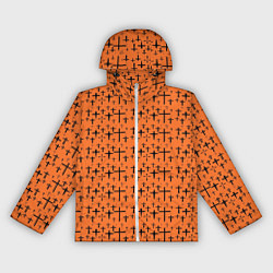 Ветровка с капюшоном женская Крестики, цвет: 3D-белый