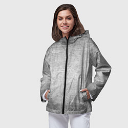 Ветровка с капюшоном женская Серая текстура с потёртостями и лёгким затемнением, цвет: 3D-черный — фото 2