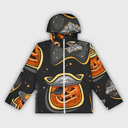 Ветровка с капюшоном женская Пиратский хэллоуин, цвет: 3D-белый