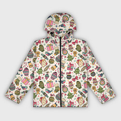 Женская ветровка Новогодний паттерн