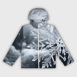 Женская ветровка Снежинка на черно белое