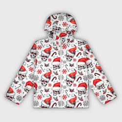 Женская ветровка Новогодние черепа