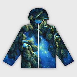 Женская ветровка Новогодние ветки елки