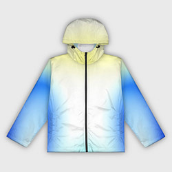 Ветровка с капюшоном женская Color yellow blue white, цвет: 3D-черный