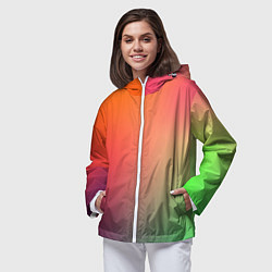 Ветровка с капюшоном женская Color multicolored, цвет: 3D-белый — фото 2