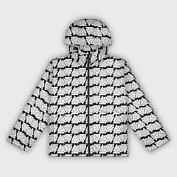 Ветровка с капюшоном женская Символы валькнут как защитная кольчуга, цвет: 3D-черный