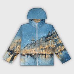 Женская ветровка Снежный вечер Санкт-Петербурга