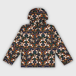 Женская ветровка Новогодние коты всадники на лошади