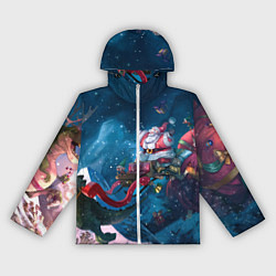 Женская ветровка Санта с динозавром